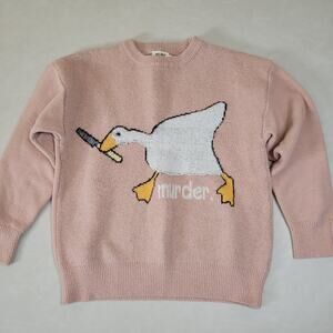 Aelfric Eden Pink Goose Graphic Crewneck Sweater